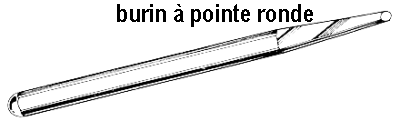 burin à pointe ronde