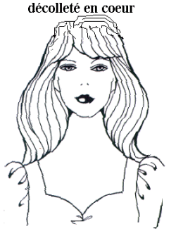 décolleté en cœur