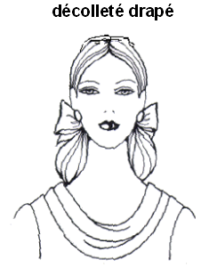 décolleté drapé