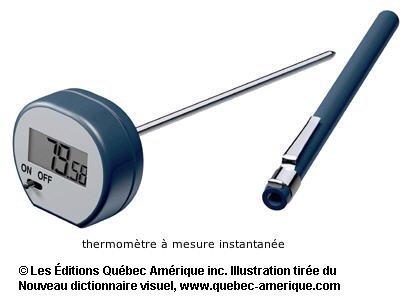 thermomètre à mesure instantanée